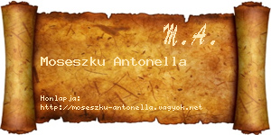 Moseszku Antonella névjegykártya
